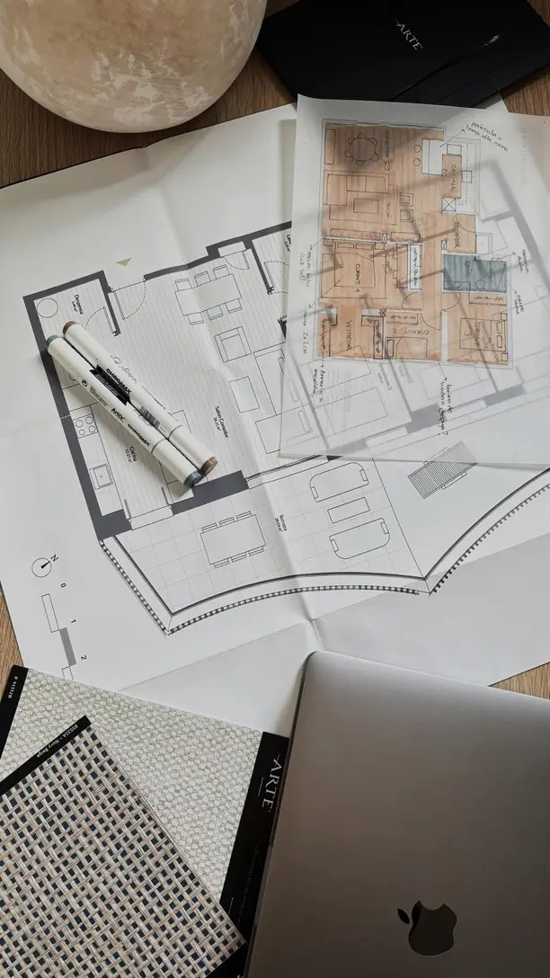 Social media for contractors, floor plans and material samples for a major home remodeling project